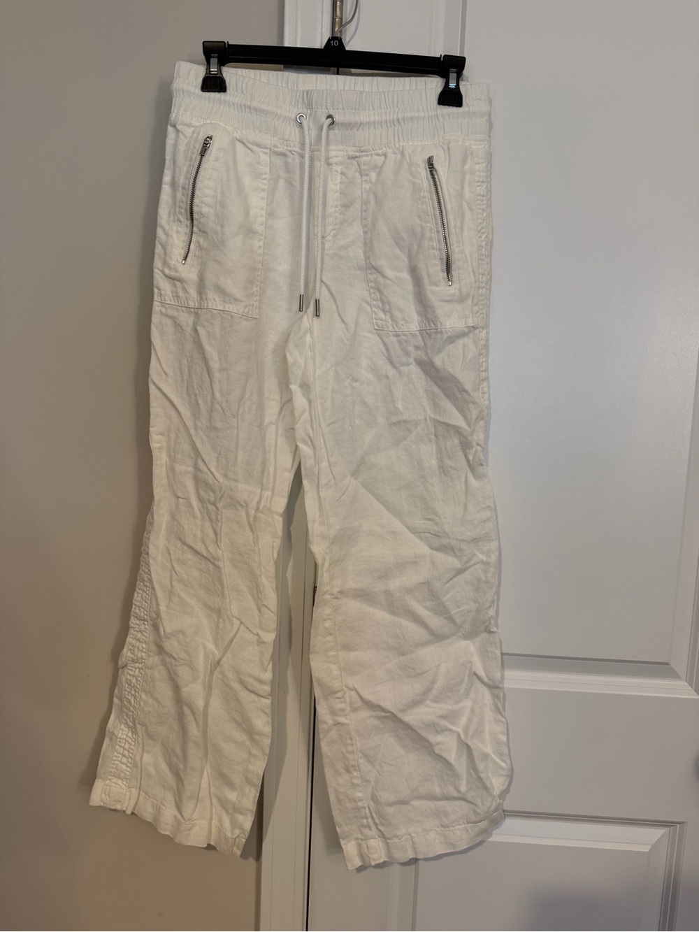 Athleta Women’s Cabo Linen Wide Leg Pants White Size 2